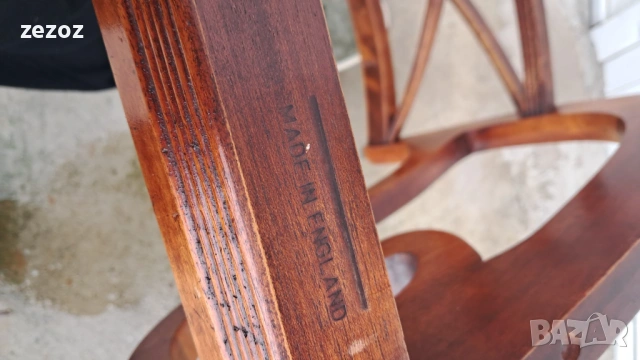 Английско кресло масив махагон, снимка 8 - Дивани и мека мебел - 53245058
