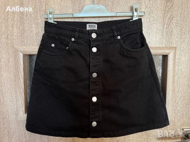 Дънкова пола с копчета Weekday