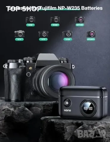 Ново Двойно Зарядно + 2 Батерии NP-W235 2400mAh за Fujifilm XT4 XT5, снимка 6 - Чанти, стативи, аксесоари - 49343957
