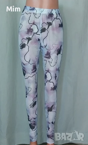 ZHENZI M/2XL Прозрачен еластичен клин в лилаво розово на черни фигури , снимка 4 - Клинове - 51268789