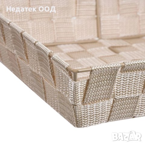 Кошница за съхранение, Бежово, 32x25x6.5cm, снимка 2 - Други стоки за дома - 41663004