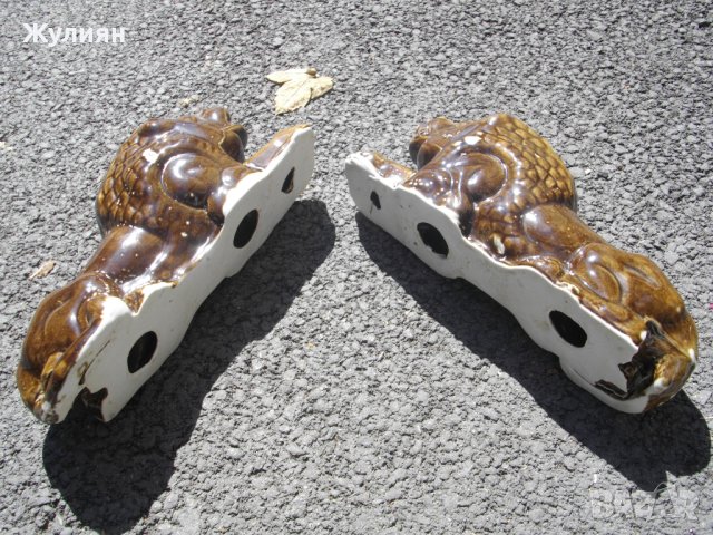 ДВА ЛЪВА СТАР БЪЛГАРСКИ ПОРЦЕЛАН, снимка 7 - Антикварни и старинни предмети - 41979208