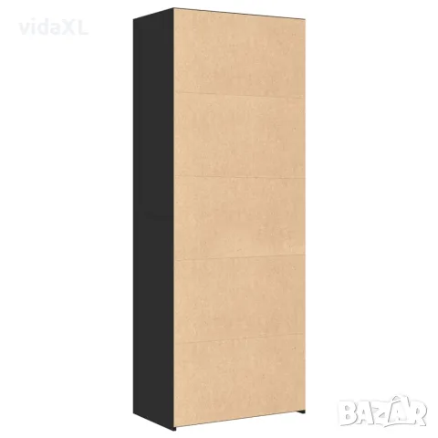vidaXL Висок шкаф, черен, 70x41x185 см, инженерно дърво, снимка 6 - Бюфети - 56146902