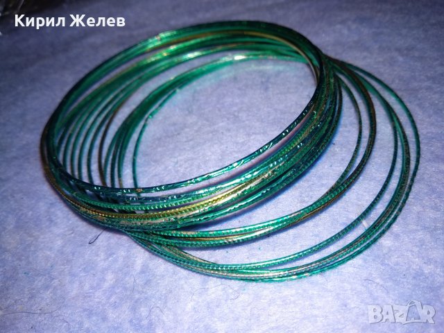 КОМПЛЕКТ МЕТАЛНИ ЗЕЛЕНИ ОРИЕНТАЛСКИ ЕТНО - АРТ СТИЛ ГРИВНИ 37944, снимка 7 - Гривни - 40814288