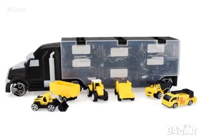 Камион автовоз с 6 строителни машини КН2773, снимка 6 - Коли, камиони, мотори, писти - 48018559