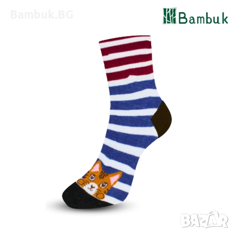 Дамски чорапи за весело настроение “Криещи се котенца”, снимка 5 - Други - 52577579