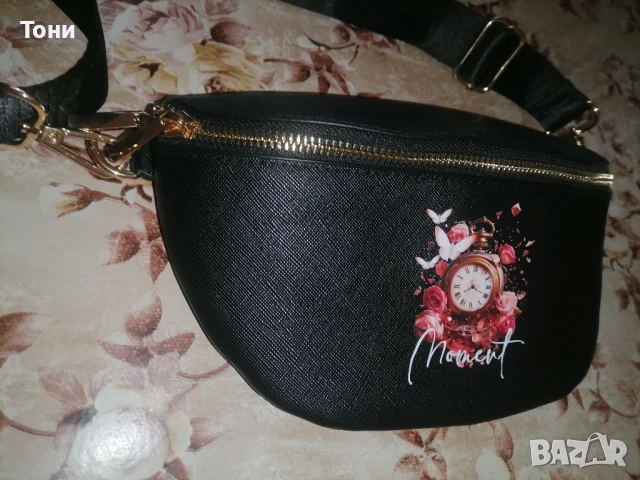 BagBase Нова Кожена Дамска Чанта с Принт, снимка 3 - Чанти - 53729197