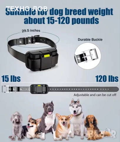 Електронен нашийник за куче професионален от висок клас с голям обхват ДО 2000 метра , снимка 7 - За кучета - 50781165