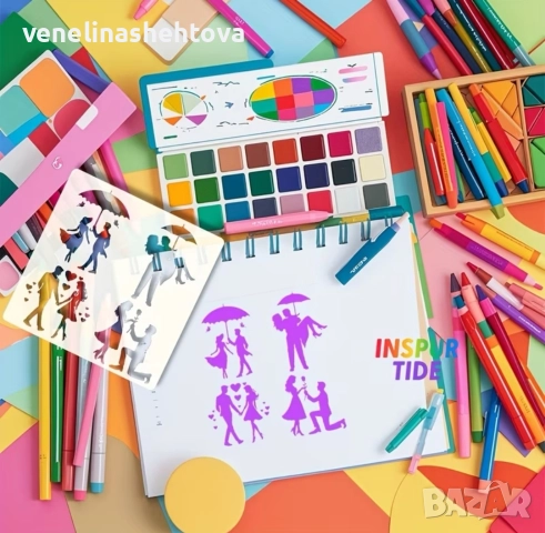 Влюбени в дъжда шаблон стенсил декорация торта скрапбукинг текстил дърво , снимка 2 - Други - 52770103