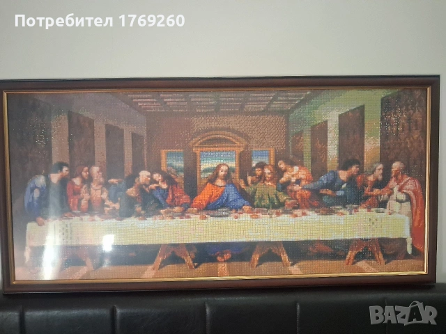 Продавам диамантен гоблен-"Тайната вечеря"!, снимка 3 - Гоблени - 53131443