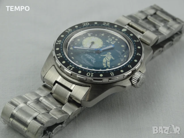 ВОСТОК АМФИБИЯ АВТОМАТИЧЕН ref: 14038Б - “КОСМОДАЙВЕР” - “LUNA DUDE” 1 - 24 ЧАСА - ЛИМИТИРАН 2000 бр, снимка 2 - Мъжки - 51304499