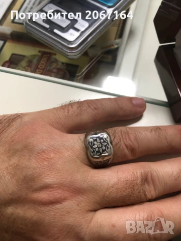 СССР сребърен пръстен Кубачи, снимка 4 - Пръстени - 50586616