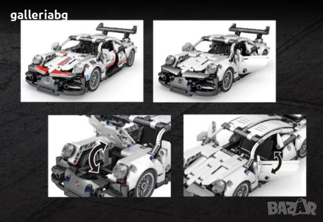 Голям конструктор на спортна кола Порше (Porsche 911), снимка 3 - Конструктори - 41656175