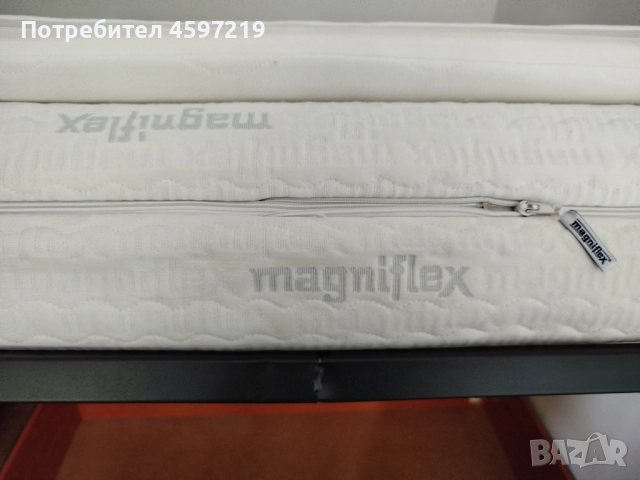 Легло с повдигащ механизъм + матрак Magniflex + топ матрак, 160×200, цвят "череша", снимка 3 - Спални и легла - 51742602