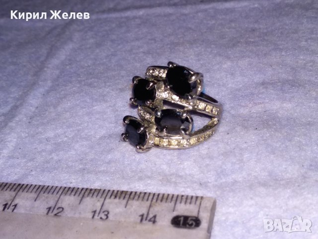 ПОСРЕБРЕН СКЪПОЦЕНЕН с ИСКРЯЩИ ЮВЕЛИРНО ФАСЕТИРАНИ ЦИРКОНИ и МАРКАЗИТИ АЖУРЕН АРТ ПРЪСТЕН 38649, снимка 15 - Пръстени - 41682676