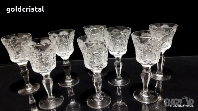 кристални чаши за ракия