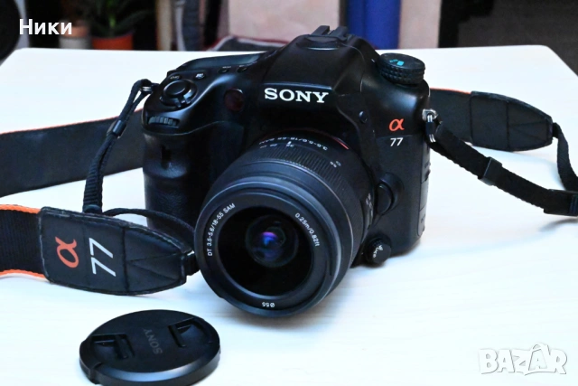 Продавам SONY A77 и обективи 18-55мм 55-200мм и 50, снимка 2 - Фотоапарати - 53508081