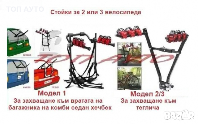 Стойка Багажник за Колело Велосипед за багажника или за теглича на кола