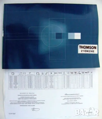 THOMSON 21DK24E К-т ТЕЛЕВИЗОР 21” инча Цветен Многоканален с Дистанционно Кабели Документация БАРТЕР, снимка 12 - Телевизори - 48418527