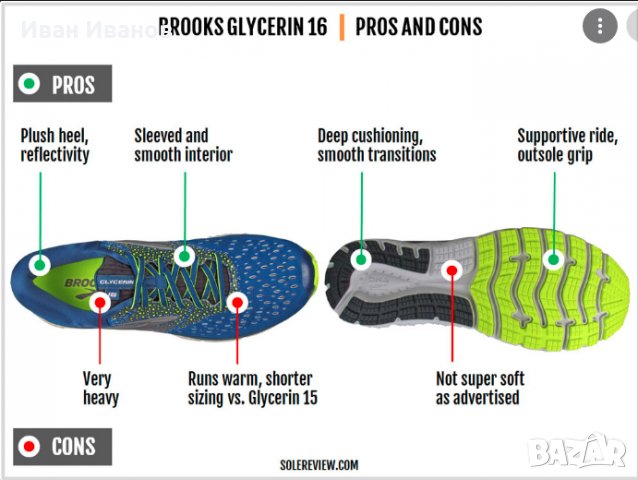 маратонки  Brooks  Glycerin 16 номер 43.5-44, снимка 3 - Маратонки - 34329987