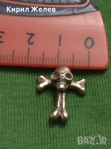 Сребрист метален кръст с череп 💀 дизайнерски модел 37365, снимка 9 - Други - 40413439