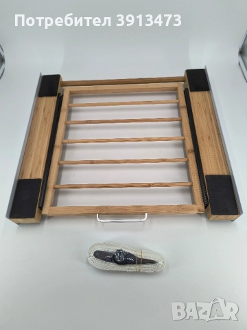 Свързваща рамка Kiss Core за перални/сушилни с изтеглящ се рафт и бамбукова плоча