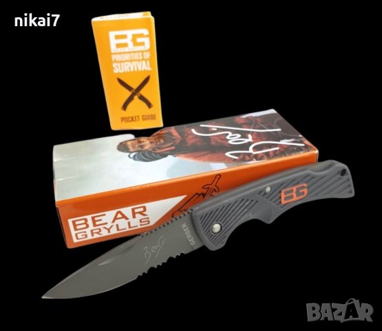 ловен нож тактически GERBER за оцеляване комбинирано острие мега здрав, снимка 11 - Ножове - 42076368