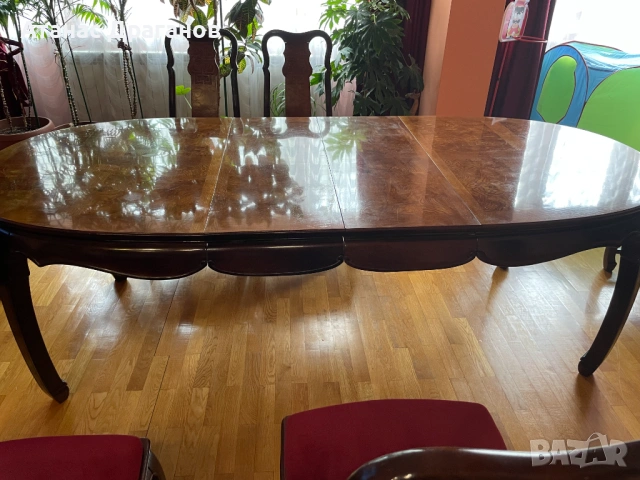 Трапезна разгъваема маса с 6 стола, снимка 12 - Маси - 53479505