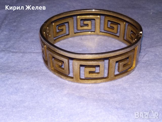 ПОЗЛАТЕНА АЖУРНА ВИНТИДЖ ГРИВНА от БЛАГОРОДНА НЕРЪЖДАЕМА СТОМАНА 38343