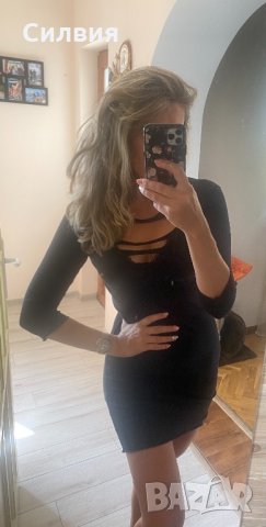 Черна къса рокля, снимка 5 - Рокли - 34108820