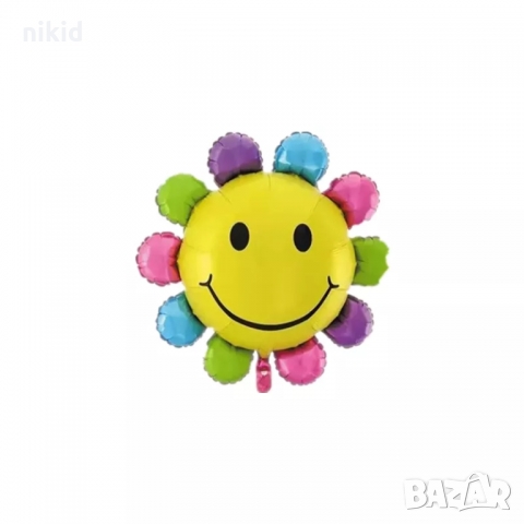 Слънце цвете  фолио фолиев балон хелий и въздух парти рожден ден, снимка 2 - Други - 36106657