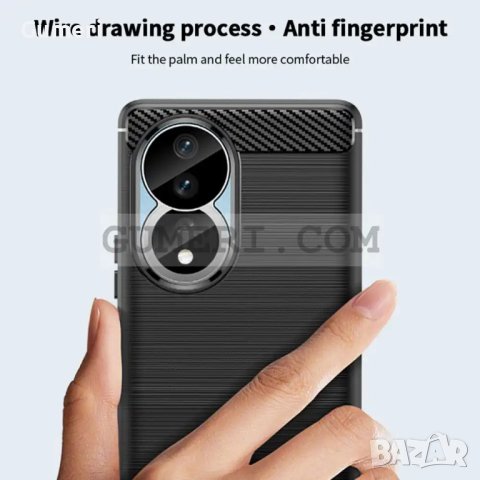 Honor 90 Противоударен Силиконов Гръб Карбон, снимка 3 - Калъфи, кейсове - 41903632