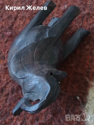 Дървена африканската фигурка от абанос на 🐘 слон 53703, снимка 9 - Колекции - 53474245