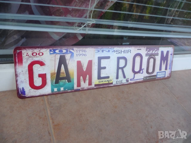 Метална табела Game room геймър стая за игри компютърни конзола онлайн, снимка 2 - Декорация за дома - 50468640