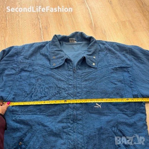 Винтидж мъжко яке Puma синьо, размер XL 7 80-те 90-те ретро ​​, снимка 4 - Якета - 53357170