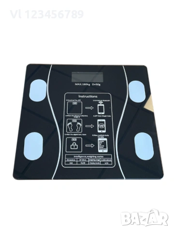 Интелигентен кантар за тяло, смарт приложение,19 параметъра;  до 180 Kg, снимка 2 - Други - 53629522