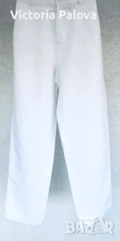 Модерен бял панталон  LIZ CLAIBORNE лен и памук, снимка 4 - Панталони - 49380642