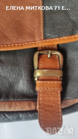 Кожена бизнес чанта в кафяво и черно, снимка 7 - Чанти - 53738740