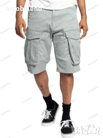 Мъжки едноцветни ежедневни карго панталони с много джобове, 5цвята, снимка 9 - Къси панталони - 40810704