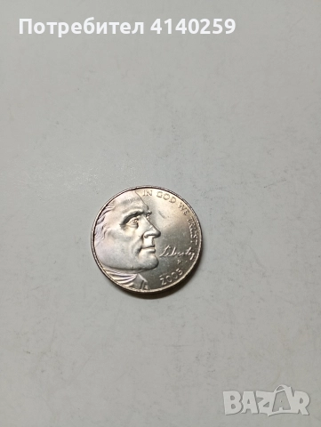 САЩ МОНЕТА 5 ЦЕНТА 2005 Г ЮБИЛЕЙНА 