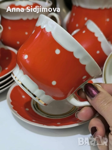 Руски порцелан сервиз за чай , снимка 8 - Сервизи - 52161955
