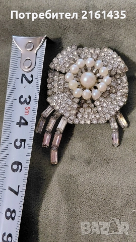 Прелестна ретро брошка на Яблонекс Чехословакия от 70-те години на миналия век , снимка 3 - Антикварни и старинни предмети - 52851542