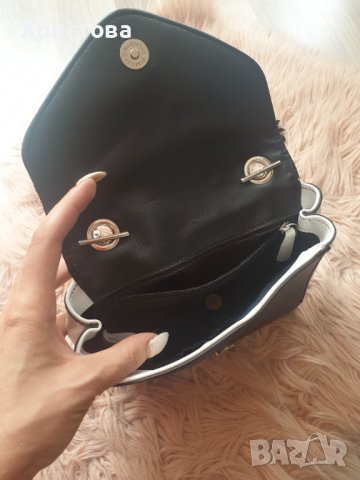 Чанта Алдо с камъни в бяло и черно  22,00лв., снимка 4 - Чанти - 41491376