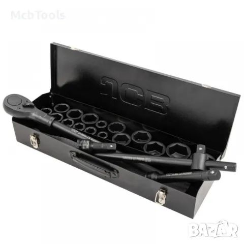 Гедоре с ударни вложки 21 части 3/4'' 6-стенно JCB, снимка 2 - Гедорета - 49290439