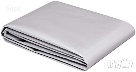 Брезент водоустойчиво покривало, сребристо/черно, 1,8 х 2,5 м,, снимка 6 - Други стоки за дома - 39157621