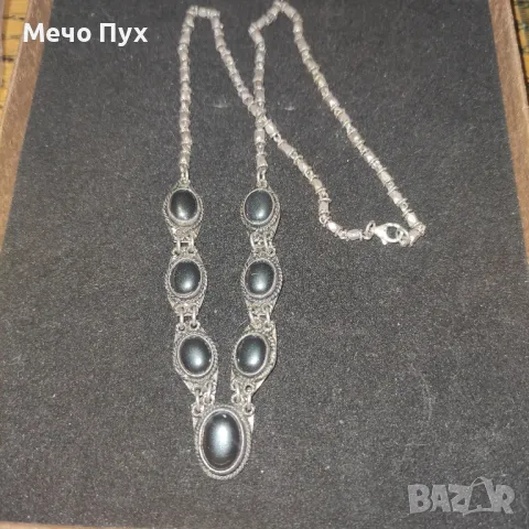Сребърно колие (334), снимка 8 - Колиета, медальони, синджири - 49610746