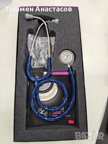 Стетоскоп Littmann Classic III – модел 5622 (Navy Blue), професионален двустранен, снимка 9 - Уреди за диагностика - 53260936