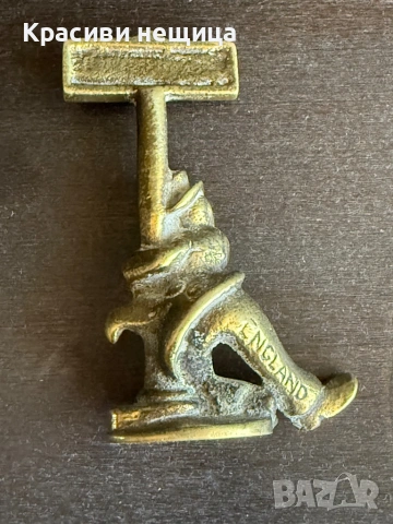 Страхотна месингова статуетка, снимка 4 - Антикварни и старинни предмети - 53824274