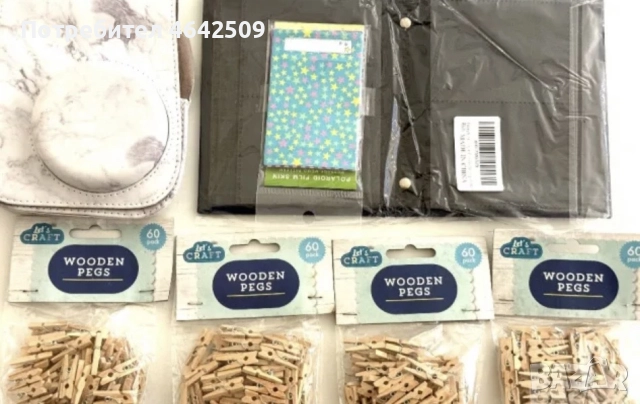 Комплект Фотоалбум Калъф за Fuji Instax Mini 9 + 240 Щипки за Снимки, снимка 3 - Чанти, стативи, аксесоари - 52368287