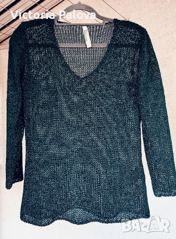 OUI MOMENTS премиум сегмент мрежеста блуза, снимка 5 - Блузи с дълъг ръкав и пуловери - 52847189